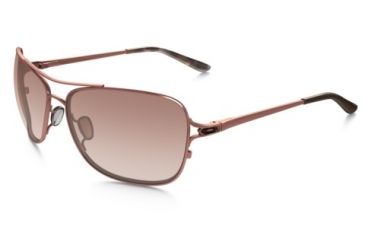 Image of Oakley Conquest Sunglasses Polished Rose Gold/Brown Moss Frame, VR50 Brown Gradient Lens-OO4101-02