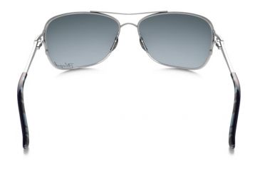 Image of Oakley Conquest Sunglasses Polished Chrome/Blue Moss Frame, Grey Gradient Polarized Lens-OO4101-06