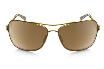 Image of Oakley Conquest Sunglasses Satin Gold/Iris Frame, Tungsten Iridium Lens-OO4101-03