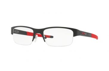 Image of Oakley CROSSLINK 0.5 OX3226 Progressive Prescription Eyeglasses 322601-53 - Satin Black Frame, Clear Lenses
