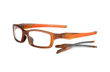 Image of Oakley Crosslink 53mm Satin Rootbeer/Team Orange Men's Eyeglass Frames w/ Blank Lenses OX8027-0353
