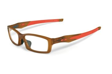 Image of Oakley CROSSLINK ASIAN OX8029 Bifocal Prescription Eyeglasses 802903-56 - Satin Rootbeer Frame