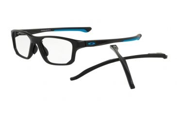 Image of Oakley CROSSLINK FIT A OX8142 Progressive Prescription Eyeglasses, 56mm, Satin Black, OX8142-814201-56-PRO