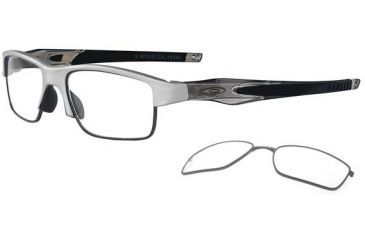 Image of Oakley Crosslink Switch Eyeglasses - Brushed Alum/Grey Smoke Frame OX3128-0353