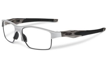 Image of Oakley Crosslink Switch Eyeglasses, Brushed Aluminum Frame, 55mm OX3128-0355