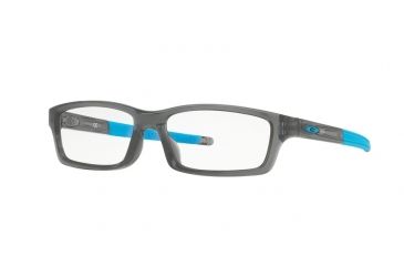 Image of Oakley CROSSLINK YOUTH A OX8111 Single Vision Prescription Eyeglasses 811102-53 - Polished Grey Smoke Frame, Clear Lenses