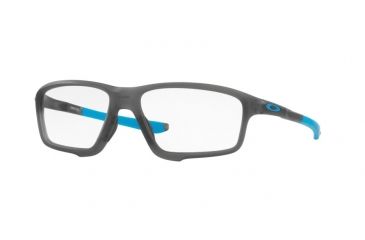 Image of Oakley CROSSLINK ZERO OX8076 Progressive Prescription Eyeglasses 807601-56 - Satin Grey Smoke Frame