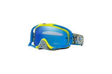 Image of Oakley Crowbar MX Heritage Racer Goggle, Blue Green/Black/Clear, OO7025-74