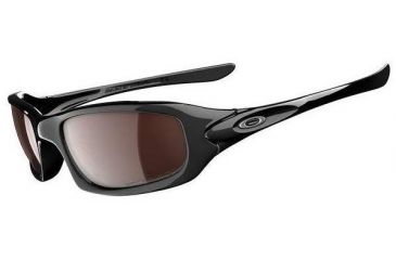 Image of Oakley Fives Polished Black Frame w/ Black Iridium Polarized Lenses Sunglasses 26-205