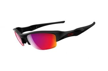 Image of Oakley Flak Jacket Sunglasses - Polished Black/OO Red Iridium Polarized 26-219