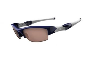Image of Oakley Flak Jacket Mens Sunglasses Polished Navy Frame, VR28 Black Iridium Lens 03-904