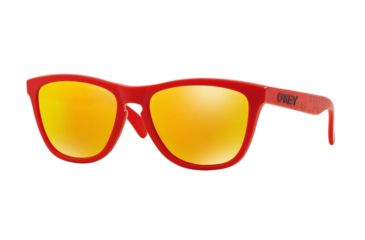 Image of Oakley Frogskins OO9013 Single Vision Prescription Sunglasses OO9013-901348-55 - Lens Diameter 55 mm, Frame Color Matte Red