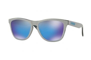 Image of Oakley Frogskins OO9013 Single Vision Prescription Sunglasses OO9013-9013C0-55 - Lens Diameter 55 mm, Frame Color Checkbox Silver