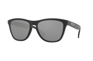 Image of Oakley Frogskins OO9013 Single Vision Prescription Sunglasses, 55mm, Matte Black, OO9013-9013F7-55-SV