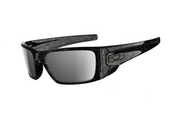 Image of Oakley Fuel Cell Rx Sunglasses - Black/Gray History Text/Black Irid. Polar OO9096-07