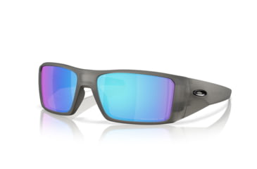 Image of Oakley Heliostat Sunglasses, Matte Grey Smoke, PRIZM Sapphire Polarized, PRIZM Sapphire Polarized, OO9231-2461