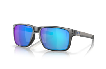 Image of Oakley HOLBROOK MIX OO9384 Sunglasses 938410-57 - Steel Frame, Prizm Sapphire Polarized Lenses