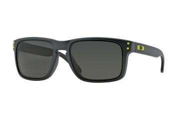 Image of Oakley HOLBROOK OO9102 Progressive Prescription Sunglasses OO9102-910238-55 - Lens Diameter 55 mm, Frame Color Steel