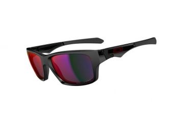 Image of Oakley Jupiter Squared Sunglasses, Black Ink Frame, OO Red Irid Lens, Polar OO9135-06