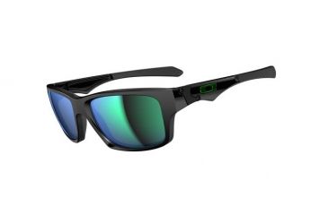 Image of Oakley Jupiter Squared Sunglasses, Polished Black Frame, Jade Iridium Lens OO9135-05