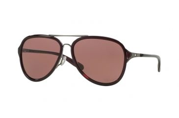 Image of Oakley KICKBACK OO4102 Single Vision Prescription Sunglasses OO4102-410205-58 - Lens Diameter 58 mm, Frame Color Satin Blk Ice/Cry Raspberry
