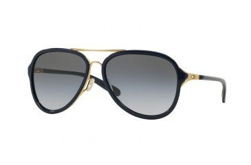 Image of Oakley KICKBACK OO4102 Single Vision Prescription Sunglasses OO4102-410203-58 - Lens Diameter 58 mm, Frame Color Satin Gold/Polished Navy
