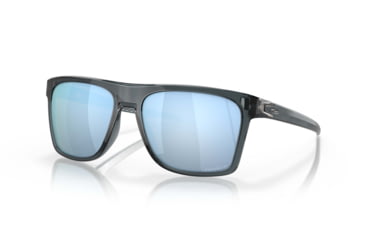 Image of Oakley Leffingwell Sunglasses, Crystal Black Frame, Prizm Deep Water Lens, Polarized, 57, OO9100-910005-57