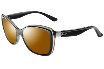 Image of Oakley News Flash Sunglasses - Black Shadow Frame and Bronze Polarized Lens OO2025-07