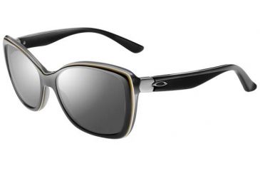 Image of Oakley News Flash Sunglasses - Black Shadow Frame and Grey Lens OO2025-01
