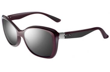 Image of Oakley News Flash Sunglasses - Pomegranate Frame and Grey Polarized Lens OO2025-05