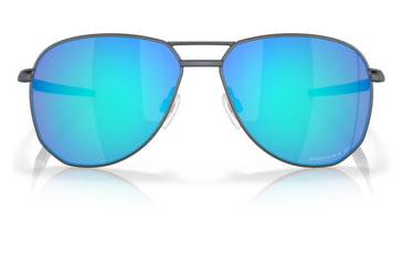 Image of Oakley OO6050 Contrail TI Sunglasses - Mens, Satin Light Steel Frame, Prizm Sapphire Polarized Lens, 57, OO6050-605004-57