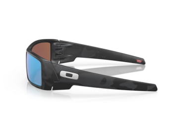 Image of Oakley OO9014 Gascan Sunglasses - Men's, Matte Black Camo Frame, Prizm Deep Water Polarized Lens, Asian Fit, 60, OO9014-901481-60
