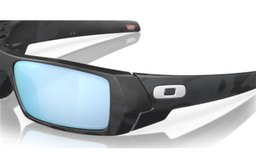 Image of Oakley OO9014 Gascan Sunglasses - Men's, Matte Black Camo Frame, Prizm Deep Water Polarized Lens, Asian Fit, 60, OO9014-901481-60