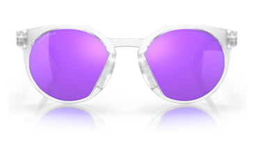 Image of Oakley OO9464A HSTN A Sunglasses - Mens, Matte Clear Frame, Prizm Violet Lens, Asian Fit, 52, OO9464A-946402-52