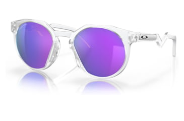 Image of Oakley OO9464A HSTN A Sunglasses - Mens, Matte Clear Frame, Prizm Violet Lens, Asian Fit, 52, OO9464A-946402-52
