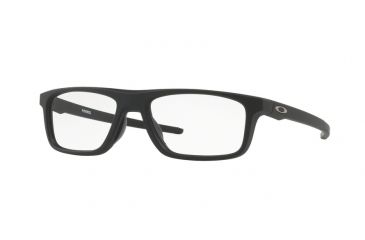 Image of Oakley POMMEL OX8127 Single Vision Prescription Eyeglasses 812701-53 - Satin Black Frame, Clear Lenses