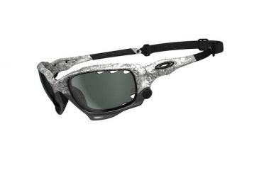Image of Oakley Racing Jacket Polished White/Black Gradient Text Frame w/ Clear Black Iridium Photochromic Vented Lenses Sunglasses OO9171-06
