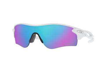 Image of Oakley OO9206 Radarlock Path A Sunglasses - Men's, Polished White Frame, Prizm Sapphire Lens, 38, OO9206-920668-38