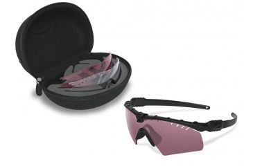 Image of Oakley SI Ballistic M Frame 3.0 Hybrid Sunglasses,Vented Matte Black Frame,Shield Prizm Clear,TR22/TR45 Lens OO9146-25