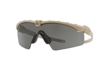 Image of Oakley SI Standard Issue Ballistic M Frame 3.0 Strike Glasses - Men's, Dark Bone Frame, Grey Plastic Lens, 2XL, OO9146-914605-32