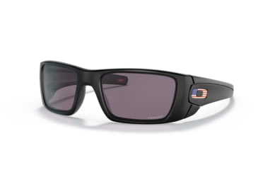 Image of Oakley SI Fuel Cell Collection Sunglasses, Matte Black/USA Flag Frame, Prizm Gray Lens, OO9096-L560