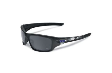 Image of Oakley SI Valve Sunglasses,Matte Carbon Camo Frame,Rectangle Black Iridium Lens OO9236-21