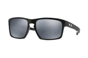 Image of Oakley SLIVER F OO9246 Sunglasses 924604-57 - Matte Black Frame, Black Iridium Polarized Lenses