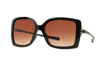Image of Oakley Splash Sunglasses 925801-58 - Polished Black Frame, VR50 Brown Grad Lenses