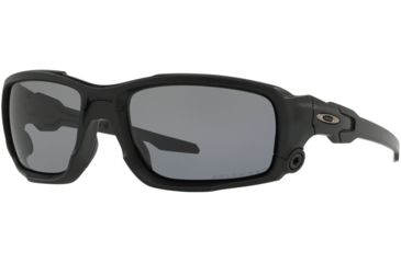 Image of USED Oakley SI Standard Issue Ballistic Shocktube Safety Glasses, Matte Black w/Grey Polarized, OO9329-09, EDEMO1