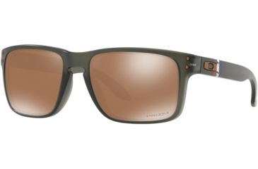 Image of Oakley Standard Issue Holbrook Uncle Sam Sunglasses, Matte Olive Ink/PrizmTungsten, OO9102-G655