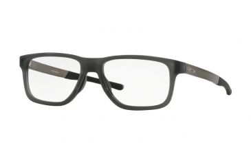 Image of Oakley SUNDER OX8123 Prescription Eyeglasses 812302-55 - Satin Grey Smoke Frame, Clear Lenses