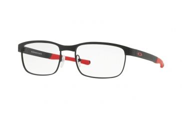 Image of Oakley SURFACE PLATE OX5132 Progressive Prescription Eyeglasses 513204-54 - Matte Black Frame, Clear Lenses