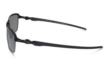 Image of Oakley Tinfoil Carbon Sunglasses Satin Black/Steel Frame, Black Iridium Polarized Lens-OO6018-02