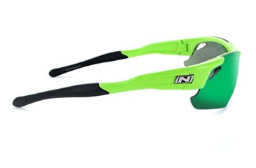 Image of Optic Nerve Neurotoxin 3.0 Sunglasses, Shiny Green Frame, Lens 3 Sets- Smoke with Green Mirror, Copper, Clear 14409